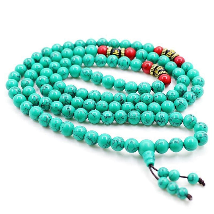 Buddha Stones Tibetaanse turkooizen Ketting (Mala) - image 1