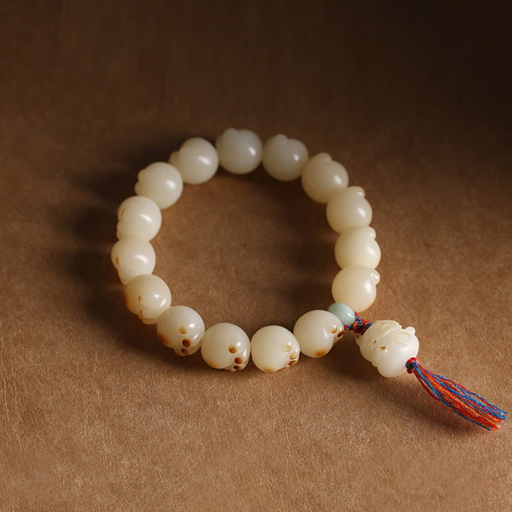 Buddha Stones Schattige gelukskat Bodhizaad kattenpoot Armband - image 1