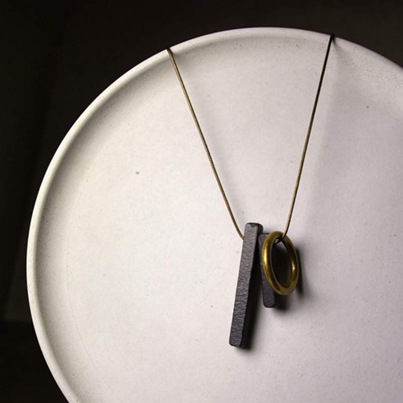 Buddha Stones Zen Cirkel Ebbenhouten Verlichting Ketting - image 1
