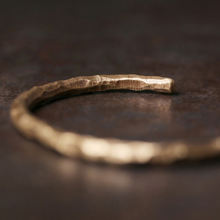 Buddha Stones Bangle armband met reliëfstructuur en koperen Manchetarmband - image 6