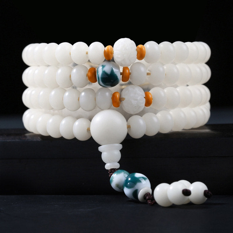 Buddha Stones Bodhi-kraaltje lotus zegen Armband - Bodhizaad &amp; blauwe kraal - 10* 8mm - image 13