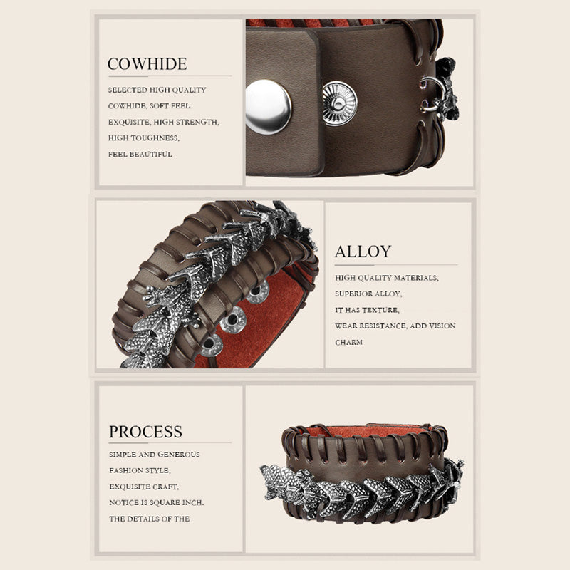 Buddha Stones Beschermende Armband van drakenleer - image 6