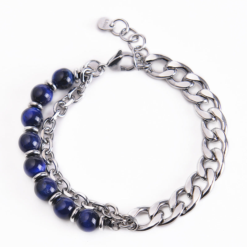 Buddha Stones Tijgeroog Picasso Jaspis Matstenen Armband - Blauwe tijgeroog - image 15
