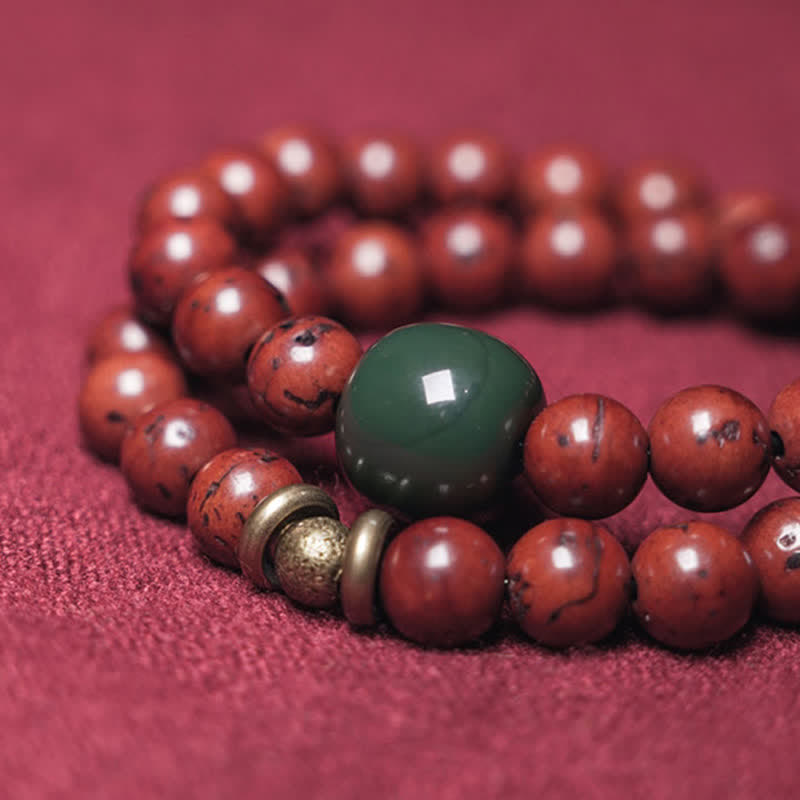 Buddha Stones Bodhizaad armband van cyaan jade en koper met vredes- en Armband - image 7