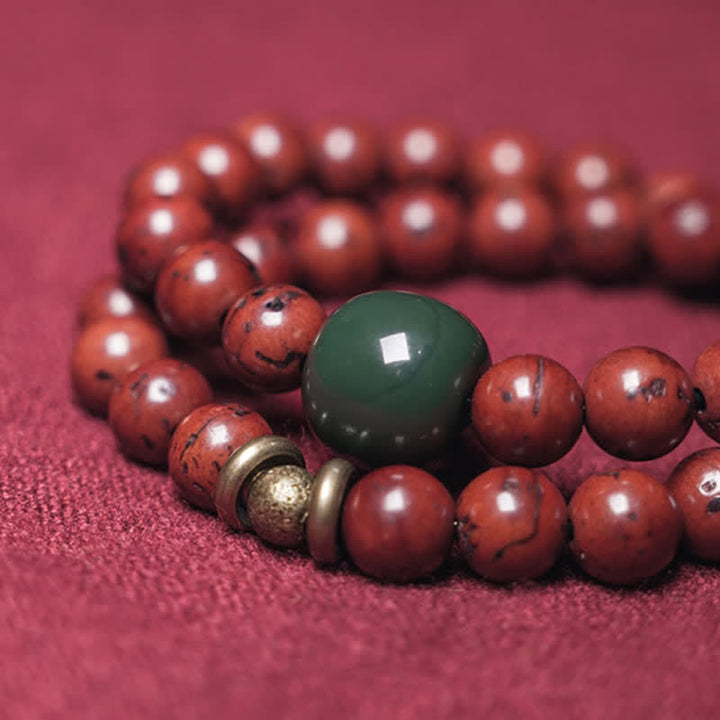 Buddha Stones Bodhizaad armband van cyaan jade en koper met vredes- en Armband - image 7