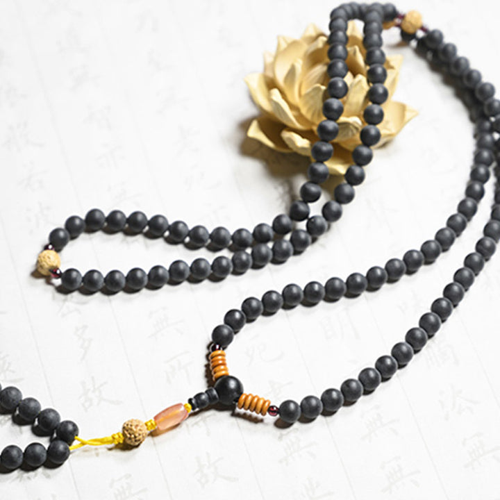 Buddha Stones Tibetaanse Mala Cypress Bodhi Zaad Rode Agaat Genezende Armband - image 9