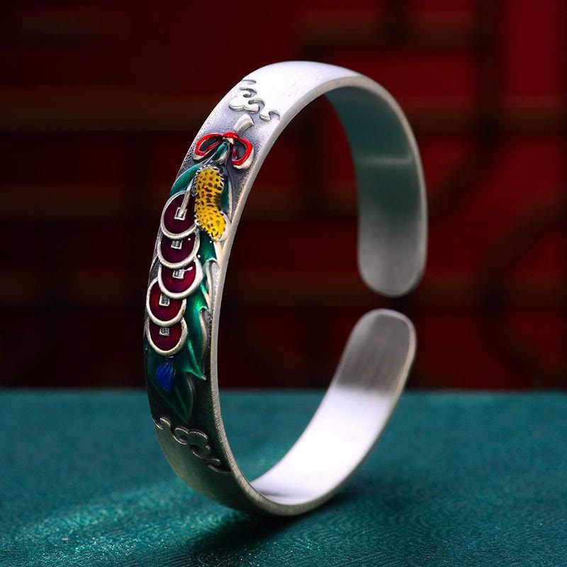 Buddha Stones Feng Shui Vijf Keizer Munten Pinda Rijkdom Bangle-armband - Vijf Keizermunten (Bescherming♥Rijkdom) - image 0
