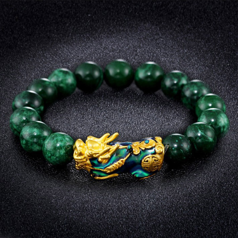 Buddha Stones Feng Shui PiXiu Jade Armband - image 1