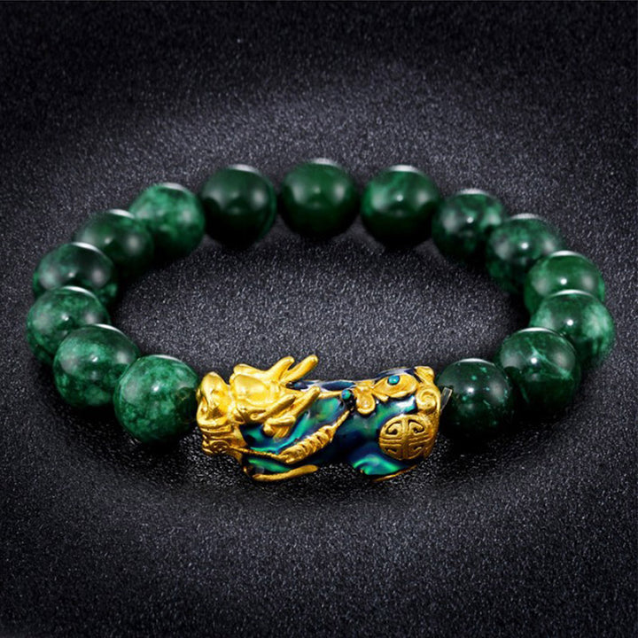 Buddha Stones Feng Shui PiXiu Jade Armband - image 1