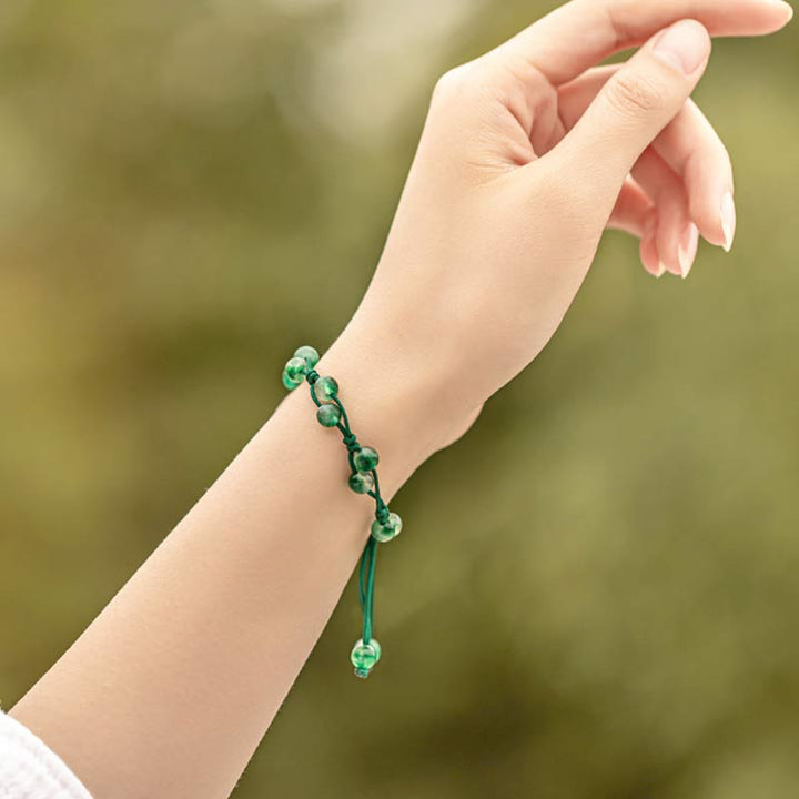 Buddha Stones Rode agaat, mosagaat, cinnaber, kalmerende Armband - image 23