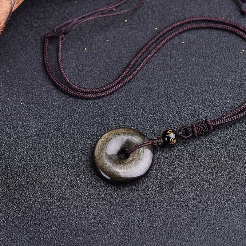 Buddha Stones Tibetaanse obsidiaan Ketting - image 9
