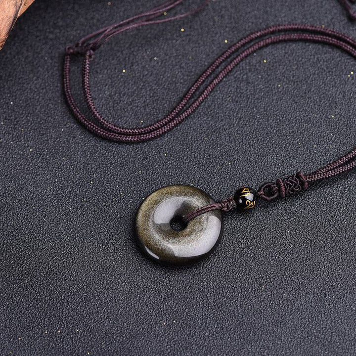 Buddha Stones Tibetaanse obsidiaan Ketting - image 9