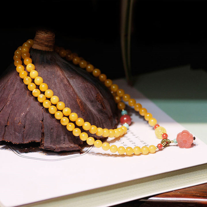 Amber Healing Balance Ketting, Armband met bloembedel - image 4