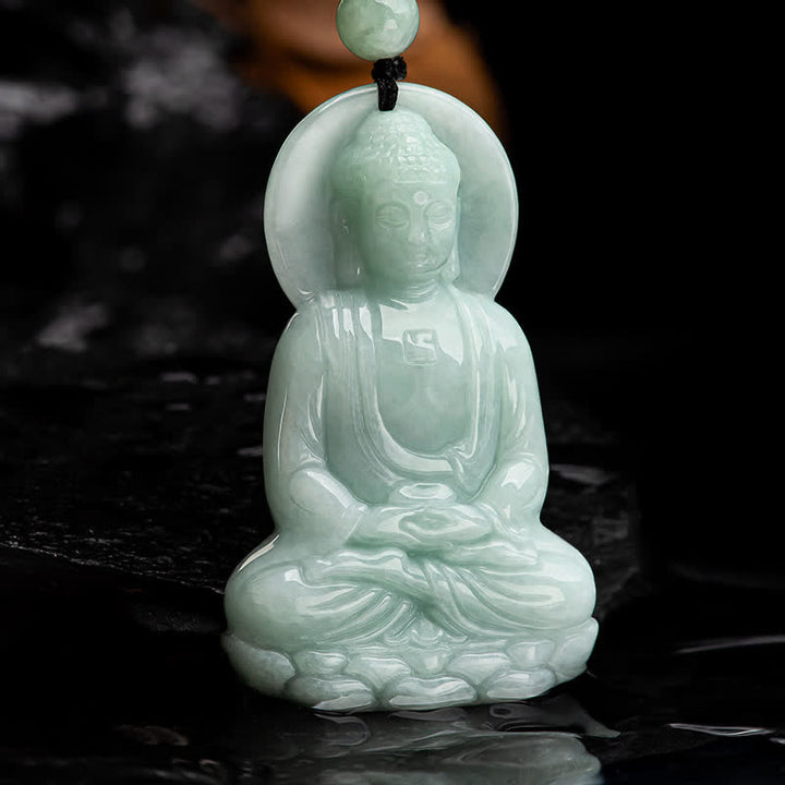 Buddha Stones Amitabha Boeddha Jade Amulet Compassie Ketting - Boeddha-symbool (Compassie♥Sereniteit) - image 8