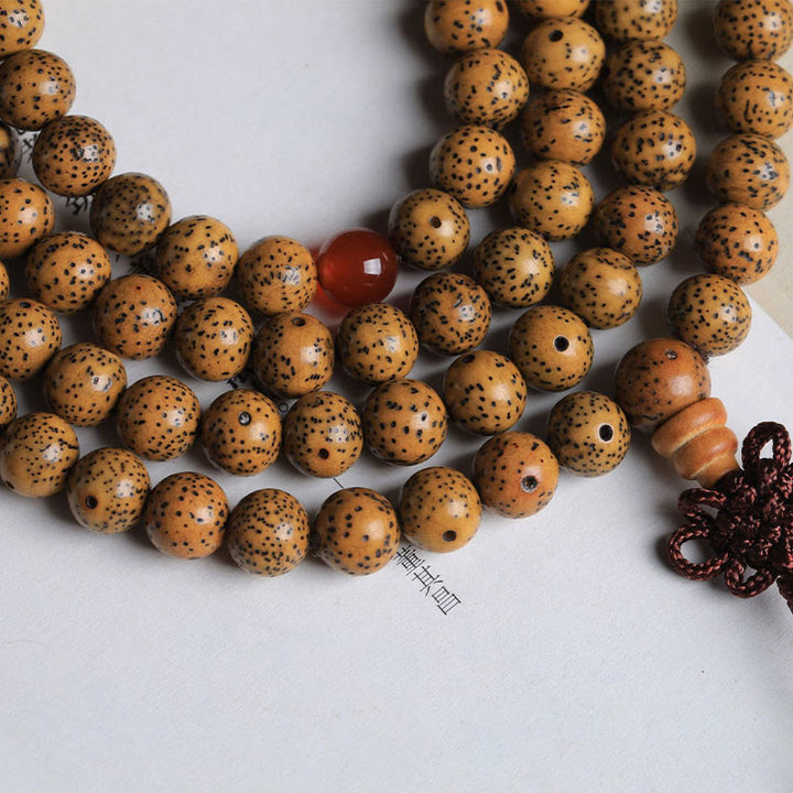 Buddha Stones 108 Mala kralen Bodhizaad Rode agaat Armband - image 5