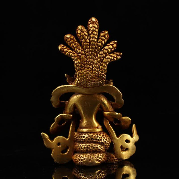Buddha Stones Bodhisattva Nagarjuna Bescherming Koperen Beeld Decoratie - image 7