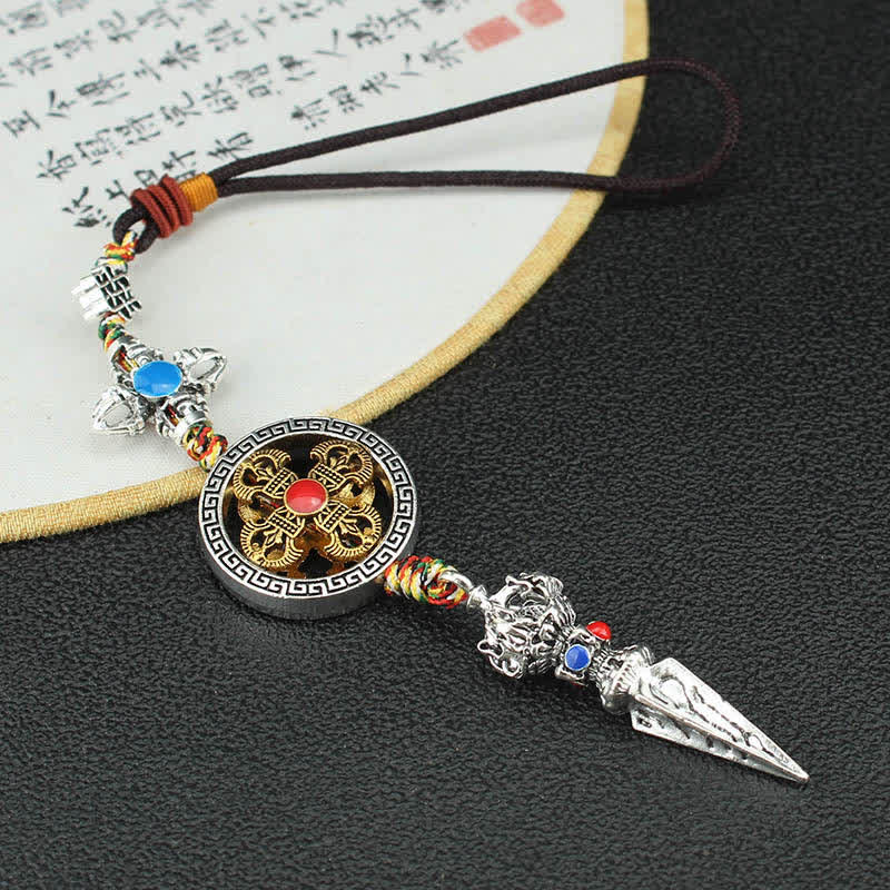 Tibet Om Mani Padme Hum Vajra Dorje Spirituele auto hangende decoratie - Vajra - image 1