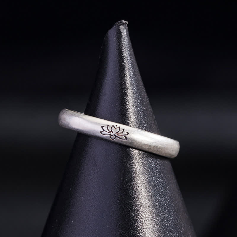 Buddha Stones Lotusbloem Ring van 925 sterling zilver - image 5