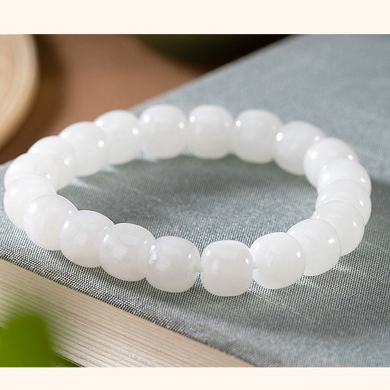 Buddha Stones Hetian witte jade Armband - image 6