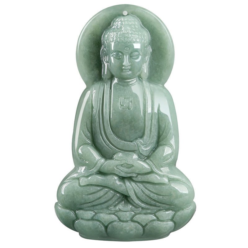 Buddha Stones Amitabha Boeddha Jade Amulet Compassie Ketting - image 7