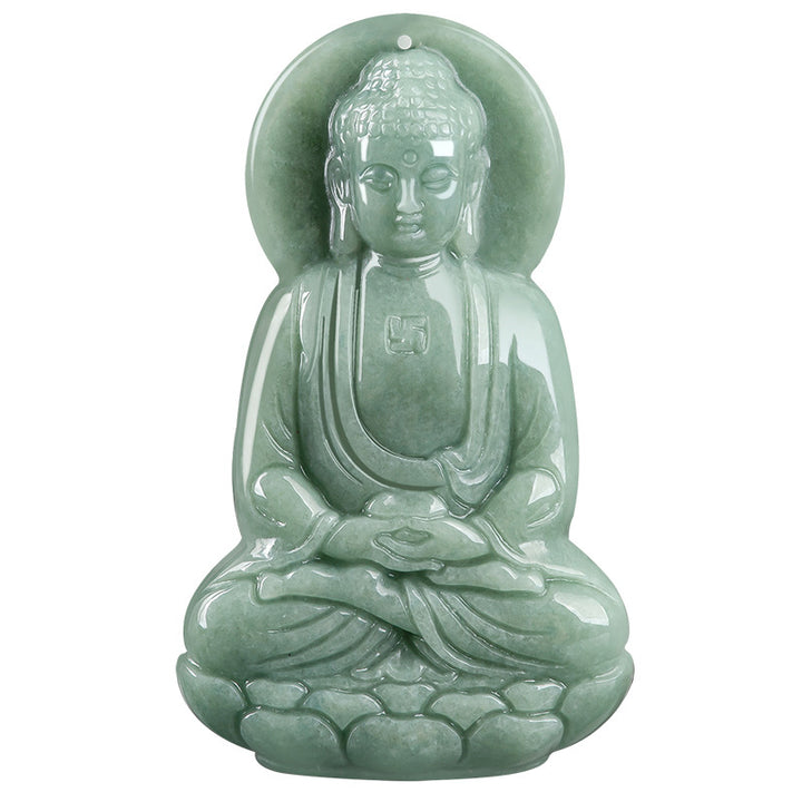 Buddha Stones Amitabha Boeddha Jade Amulet Compassie Ketting - image 7