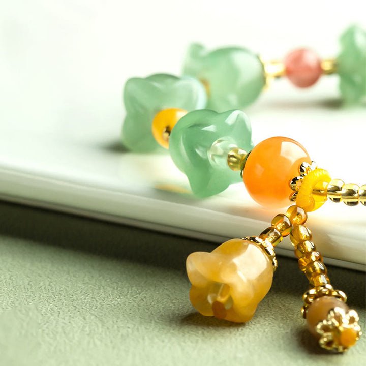 Buddha Stones Groene aventurijn magnolia bloem Armband - image 6