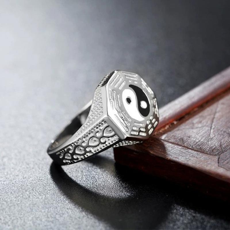 Yin Yang symbool koperen Ring - image 6