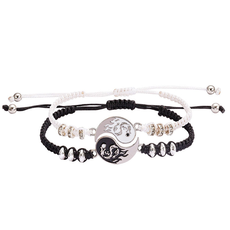 Buddha Stones 2 stuks Yin Yang Draak Armband - image 0