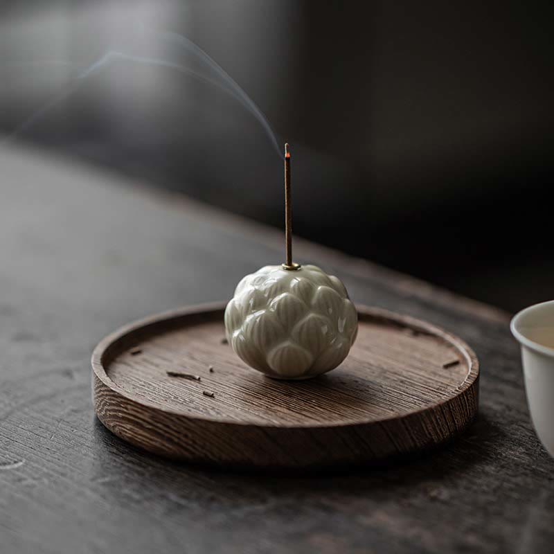 Buddha Stones Mini Lotusbloem Meditatie Keramische Wierook Kleine Decoratie - 3,5*3 cm - image 0