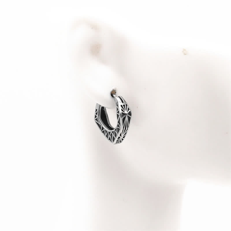 Viking Hoop Titanium Steel Balance Oorbellen - image 2