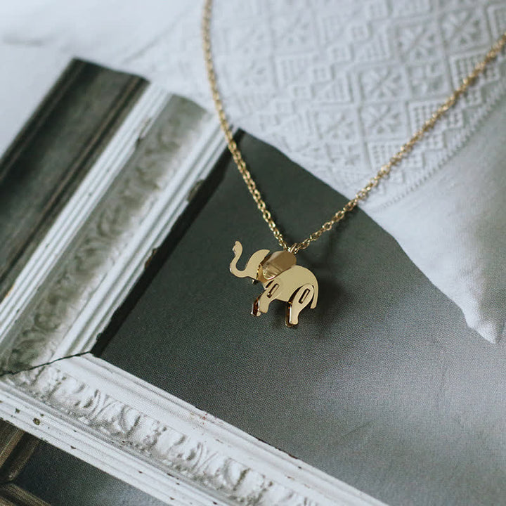 Olifant geluksketting met Ketting van titaniumstaal - image 2