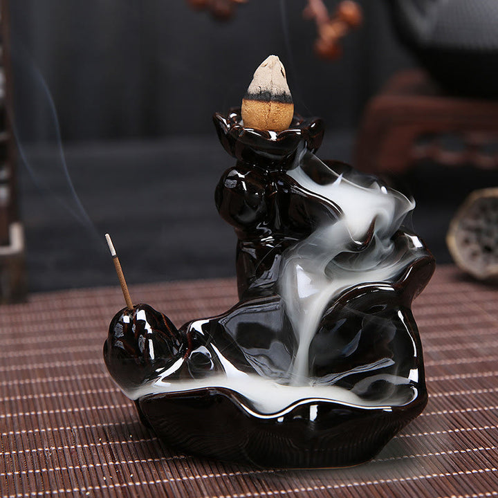 Handgemaakte waterval Wierook met terugstroomkegel, keramische brander - image 1