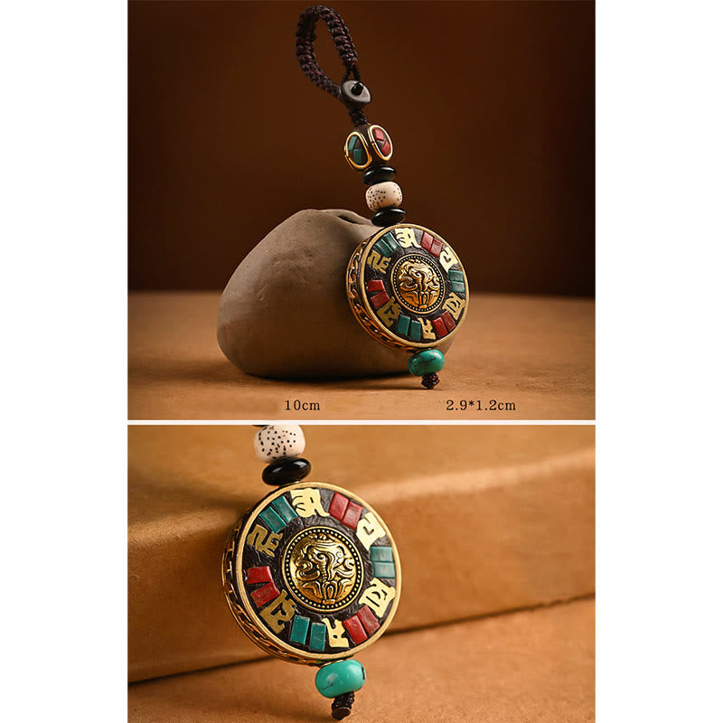 Buddha Stones Tibetaanse Om Mani Padme Hum Bodhi Seed Peace sleutelhanger - image 5