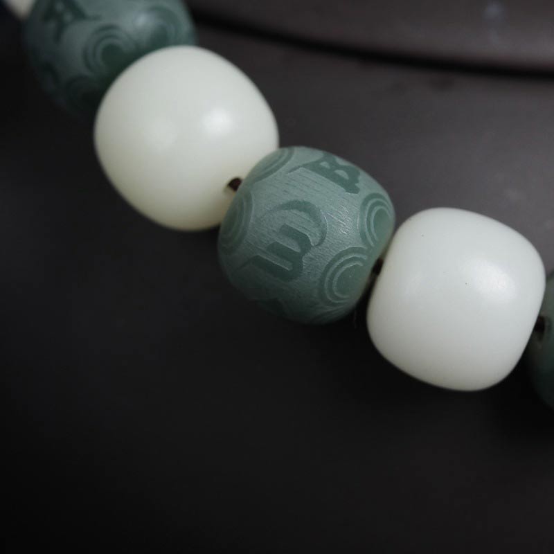 Buddha Stones Witte Bodhi Zes Ware Woorden Armband - image 9