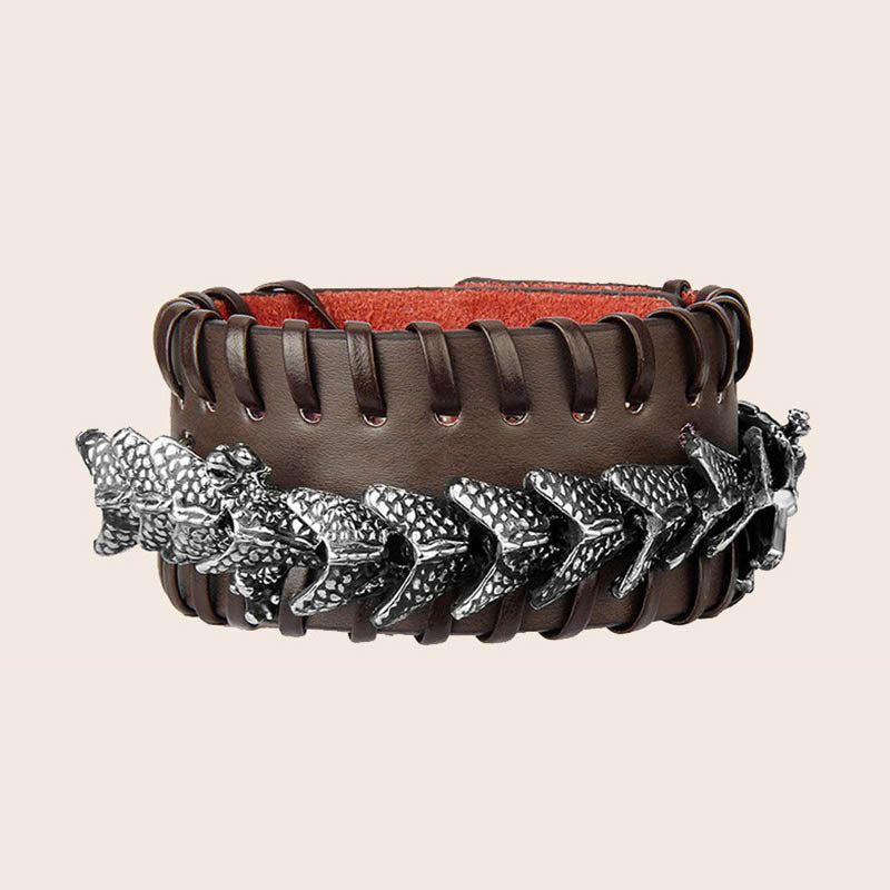 Buddha Stones Beschermende Armband van drakenleer - image 2
