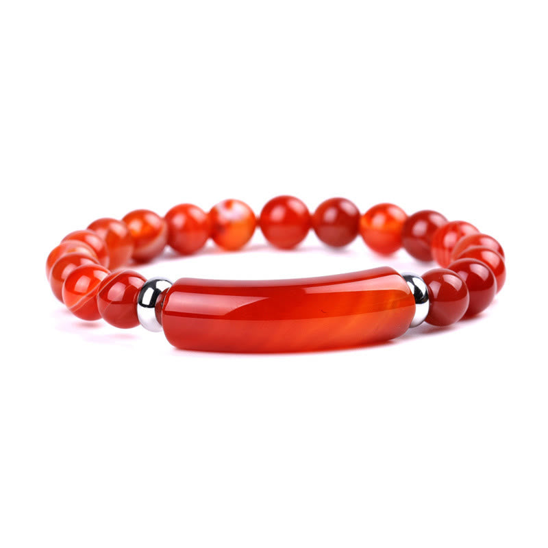 Buddha Stones Handgemaakte Armband met natuurlijke edelstenen voor helende werking - Rode agaat - image 12