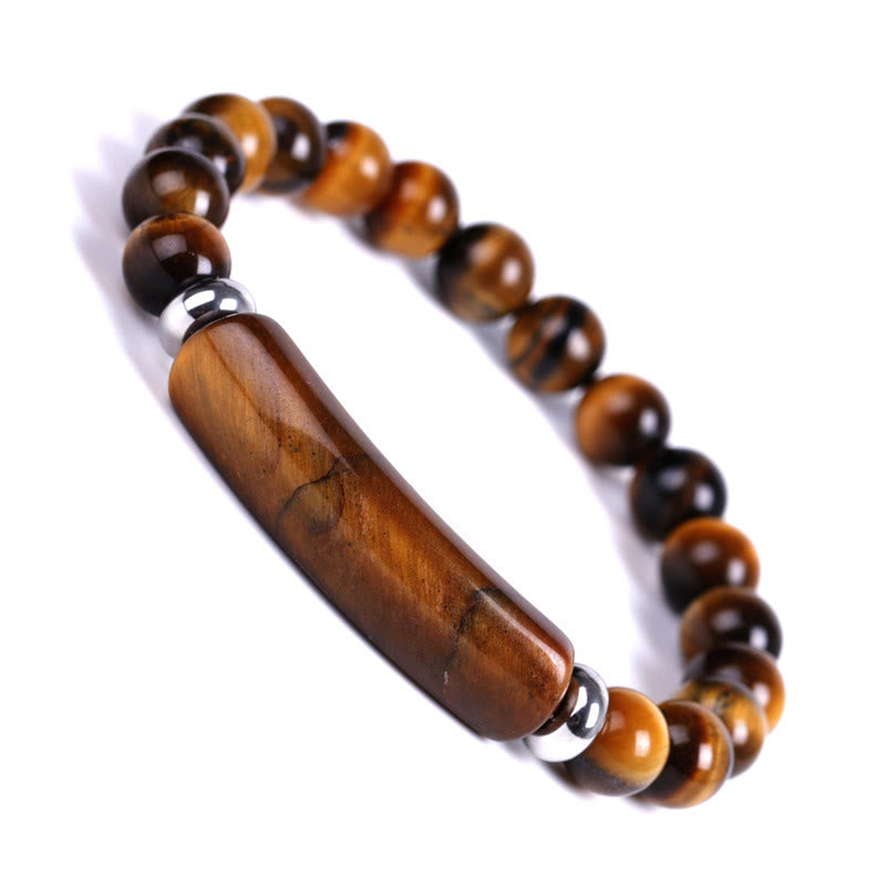 Buddha Stones Handgemaakte Armband met natuurlijke edelstenen voor helende werking - Tijgeroog - image 28