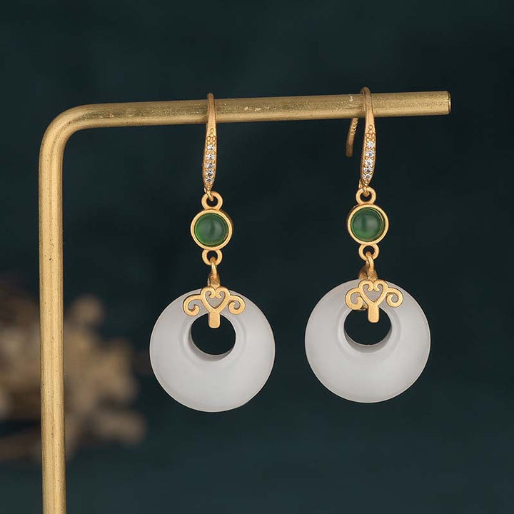 Feng Shui witte jade zegen Oorbellen - image 15