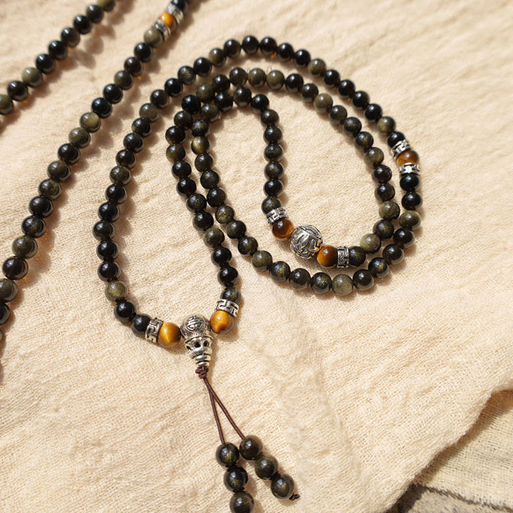 Gouden Obsidiaan Energie Armband Ketting - image 2