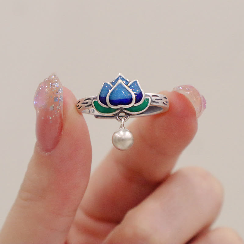 Buddha Stones Ring met lotusbloemmotief - LOTUSSYMBOOL (Verlichting♥Nieuw Begin) - image 4