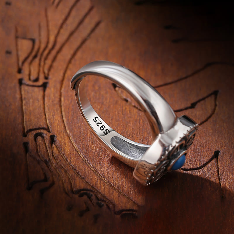 Buddha Stones Tibetaanse Om Mani Padme Hum Peace draaibare Ring - image 12