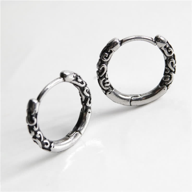 Buddha Stones Viking Keltische Oorbellen van titanium en staal - image 1