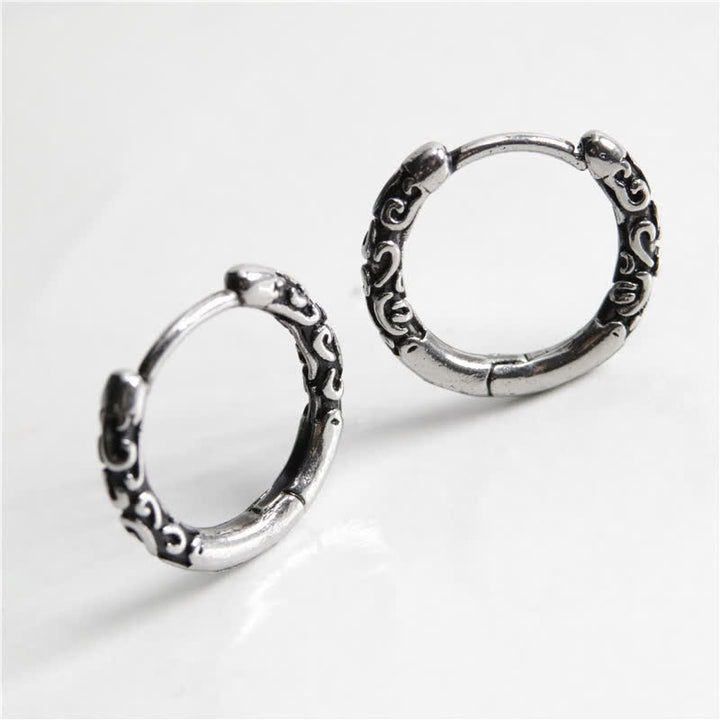 Buddha Stones Viking Keltische Oorbellen van titanium en staal - image 1