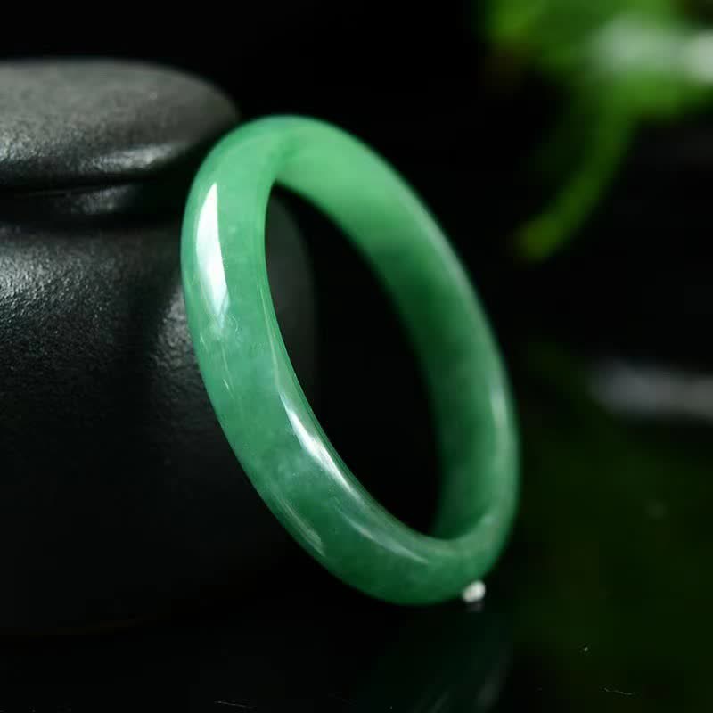 Buddha Stones Kwartsiet Jade Helende Overvloed Beschermende Bangle-armband - 61 mm - image 0