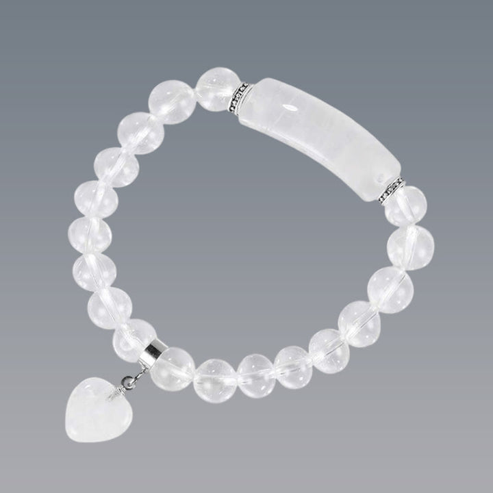 Buddha Stones Armband met helende kralen in de vorm van een liefdeshart van natuurlijke kwarts - image 34