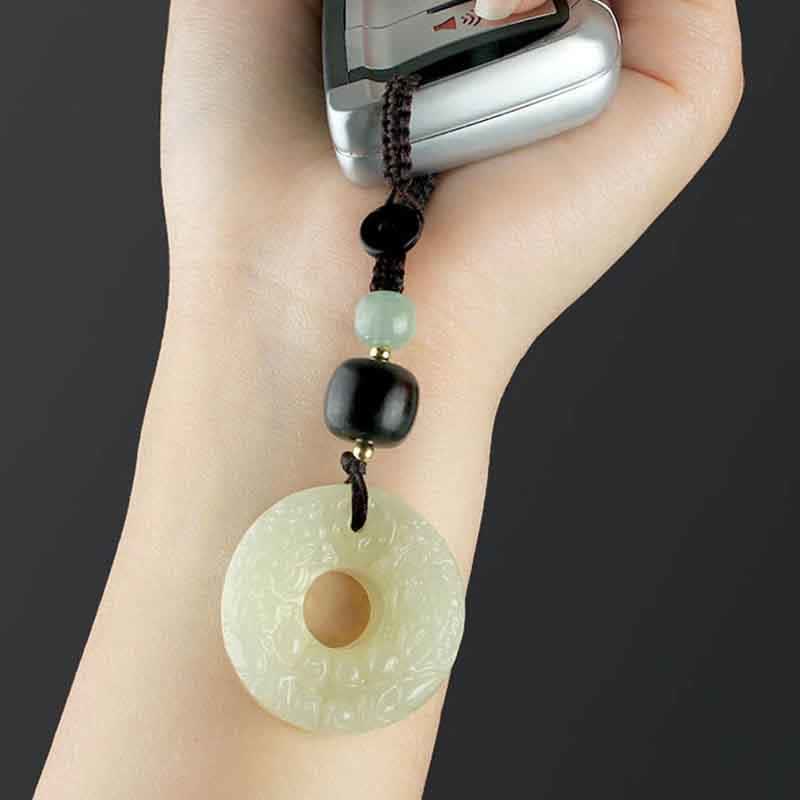Buddha Stones PiXiu Jade Vredesgesp Sleutelhanger voor Overvloed en Rijkdom - image 2