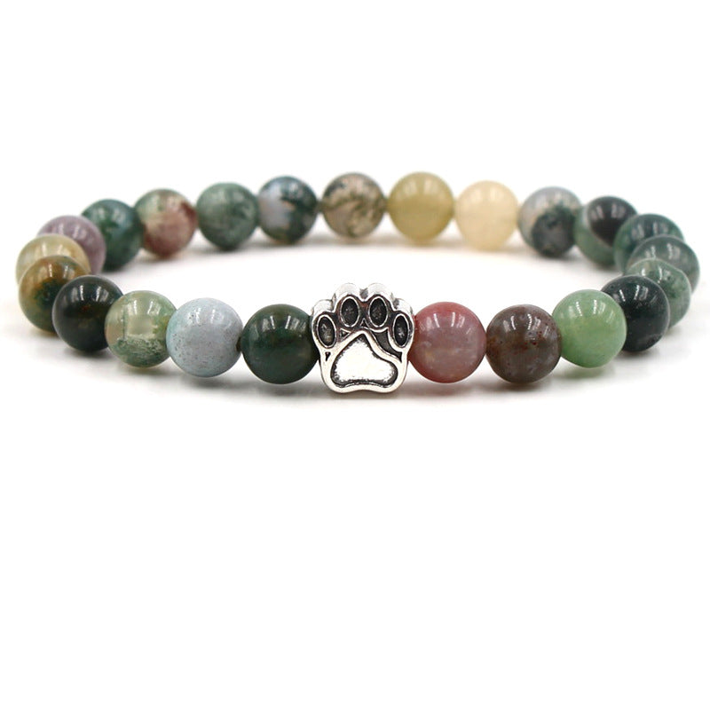 Indiase agaat groene agaat hondenpoot positieve kalmerende Armband - Indische agaat (Reinigend ♥ Positief) - image 0