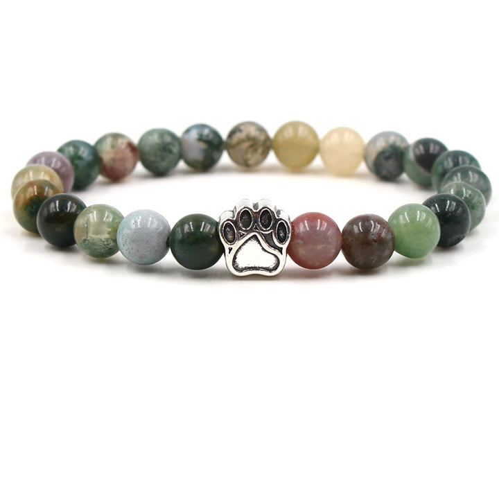 Indiase agaat groene agaat hondenpoot positieve kalmerende Armband - Indische agaat (Reinigend ♥ Positief) - image 0