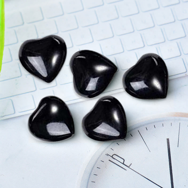 Natuurlijke amethist tijgeroogsteen liefdesdecoratie - Zwarte onyx*5 stuks - image 13