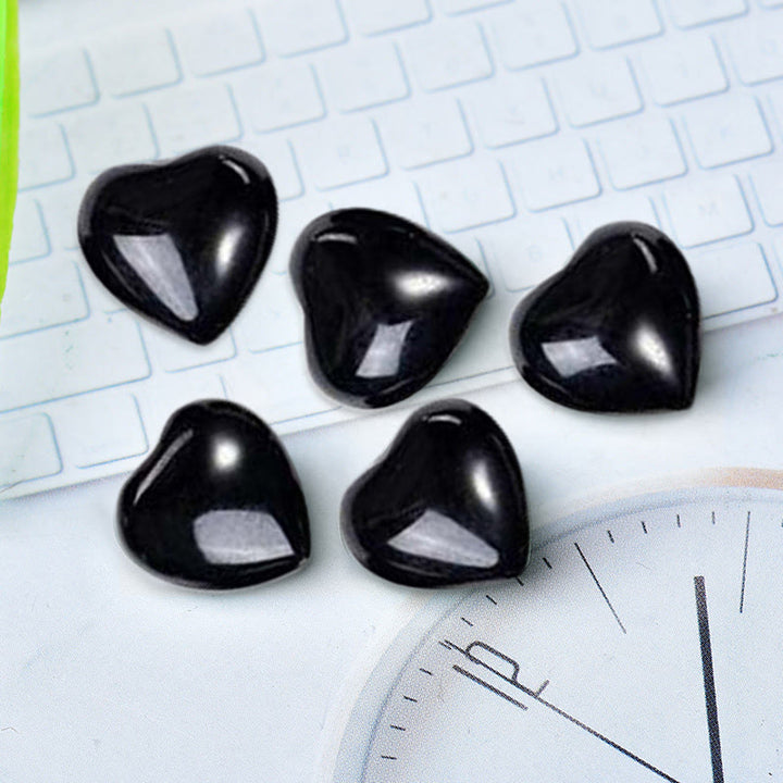 Natuurlijke amethist tijgeroogsteen liefdesdecoratie - Zwarte onyx*5 stuks - image 13